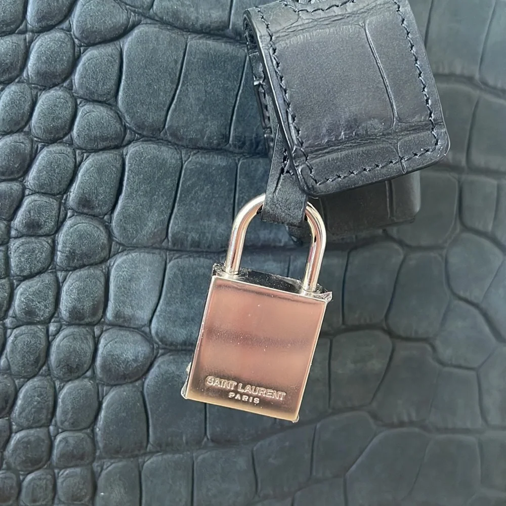 Saint Laurent Sac De Jour Tote in Matte Crocodile-Embossed Leather - Picture 7 of 17